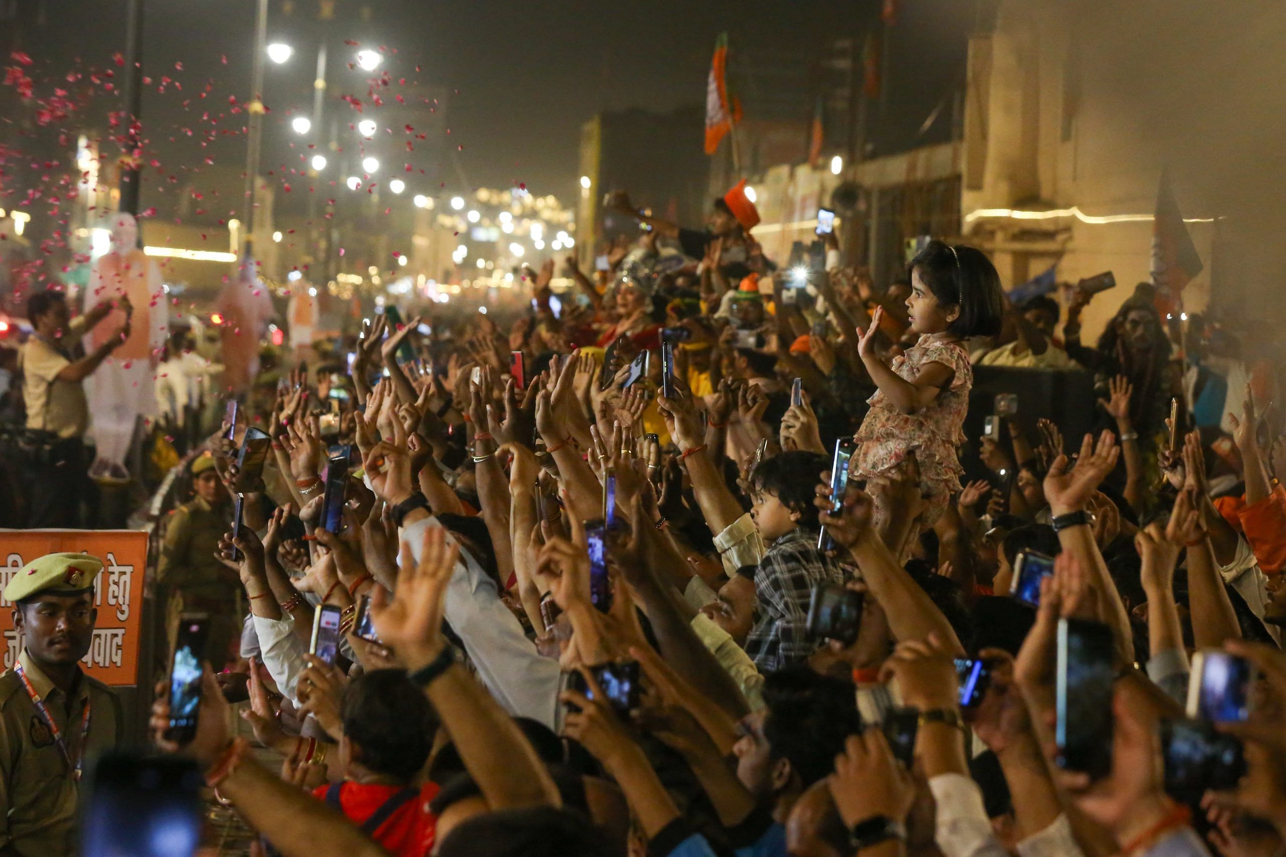 A huge crowd gathers to witness Prime Minister Modi’s roadshow | Suraj Singh Bisht | ThePrint