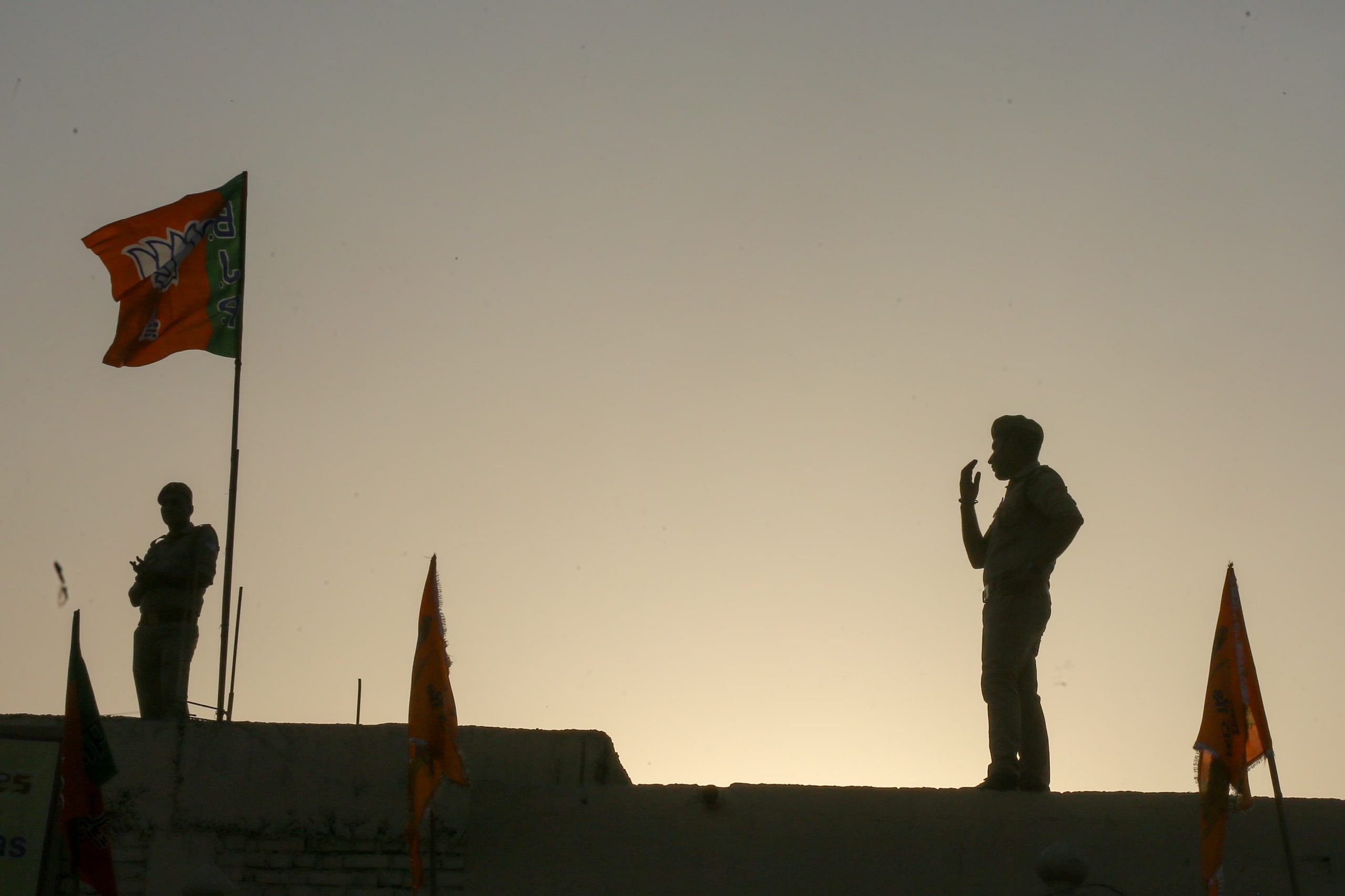 Onlookers atop a building waiting for the Prime Minister | Suraj Singh Bisht | ThePrint