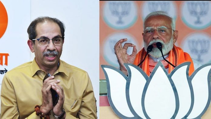 Shiv Sena (UBT) leader Uddhav Thackeray & Prime Minister Narendra Modi | Photos: ANI