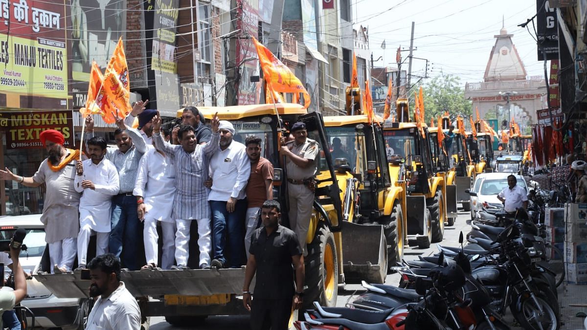 ‘Did God send these?’ — BJP ‘bulldozer rally’ ahead of Yogi’s Sirsa visit invites Congress barbs