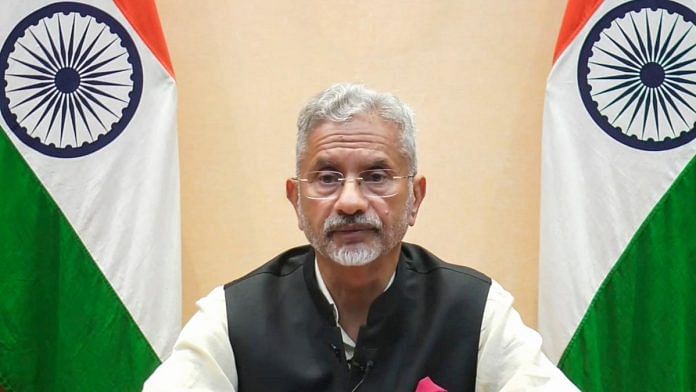 External Affairs Minister S. Jaishankar speaks during the 2024 Nikkei Future of Asia Forum, in New Delhi, Friday, May 24, 2024. (PTI Photo)