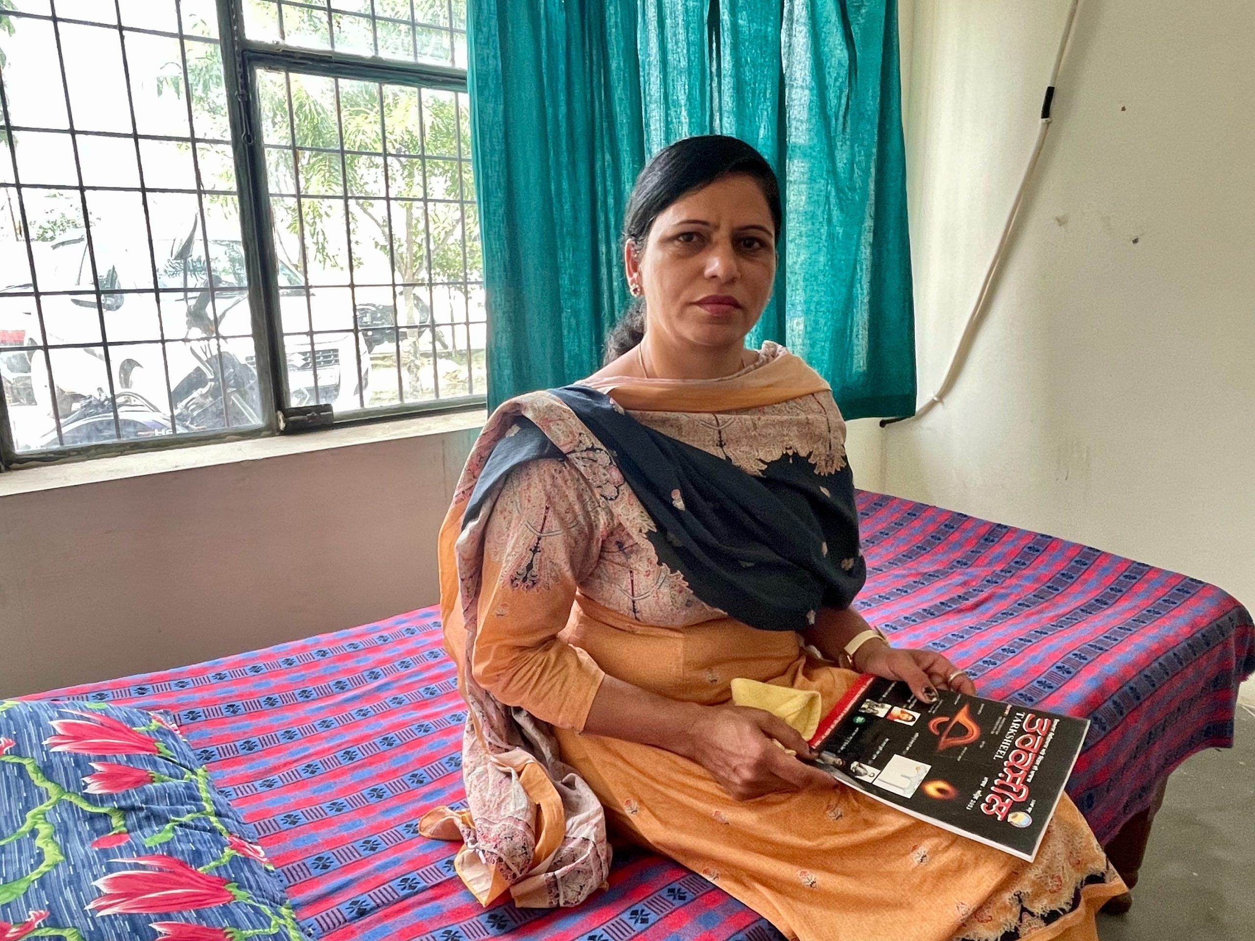 Sarabjeet Kaur, 42, who has been visiting the rationalists' 'clinic' or center in Bargari since 2016 to cure herself of her hallucinations and paranoia. She and her husband as well as children are now regular subscribers to the rationalists' magazine, as well as no longer go to the gurdwara | Sabah Gurmat, ThePrint