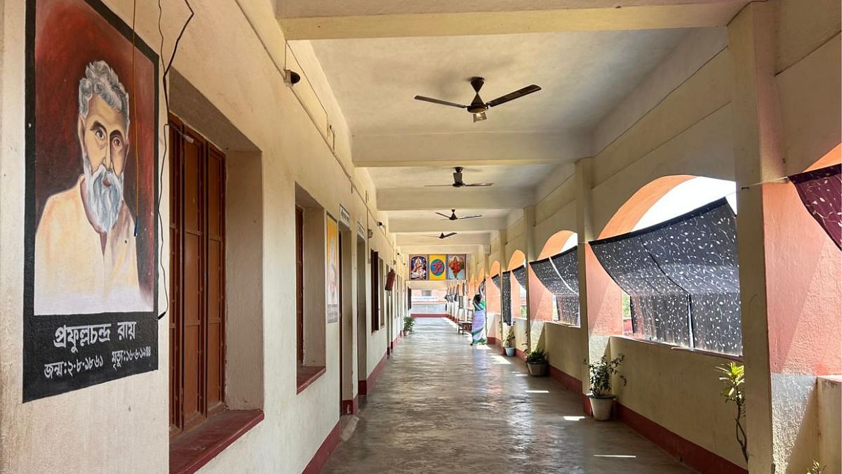 Students attend morning prayers in this corridor | Sreyashi Dey | ThePrint