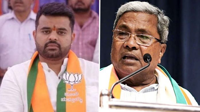 Prajwal Revanna (left) and Karnataka CM Siddaramaiah | ANI