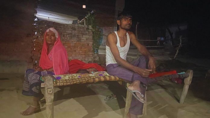 Vinay Kumar with his mother Sukala Devi in Mattepur village in Amethi’s Tiloi area | Photo: Shikha Salaria, ThePrint