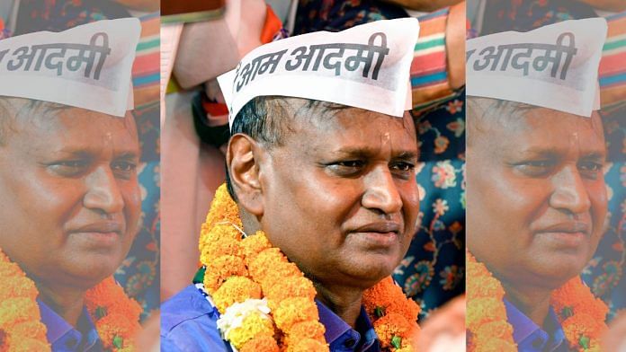 Congress leader and INDIA alliance candidate from the North West Delhi seat, Dr Udit Raj before filing his nomination papers for the Lok Sabha polls, in New Delhi on 3 May | ANI Photo/Mohd Zakir