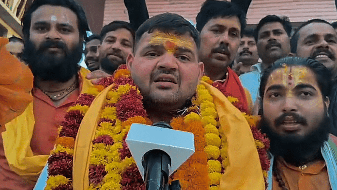 Karan Bhushan, the BJP candidate from Kaiserganj Lok Sabha seat and son of party MP Brij Bhushan Sharan Singh, visits the Hanuman Garhi Temple in Ayodhya after his name was announced | ANI