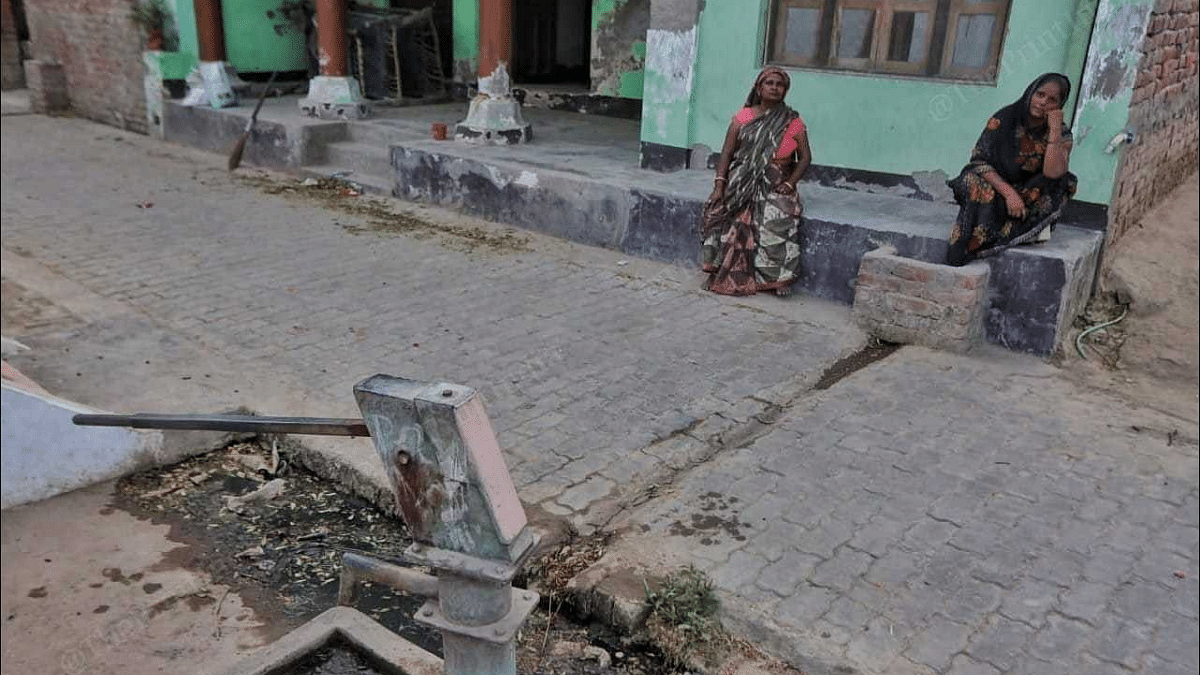 Kalawati and Seema Devi at Jagdishpur where supply of clean water is still not sufficient | Praveen Jain | ThePrint