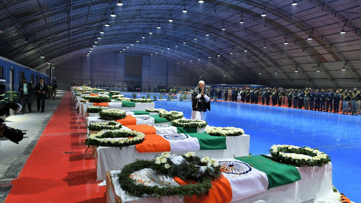 File photo of PM Narendra Modi paying tributes to CRPF personnel martyred in Pulwama | Pic credit: X/@PMOIndia