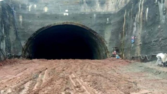 Sungal Tunnel under construction in August 2022 | File photo | Border Roads Organisation/ X(formerly twitter)/@BROindia