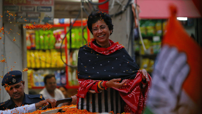 Congress candidate Kumari Selja at a rally in Sirsa, Haryana | Manisha Mondal | ThePrint