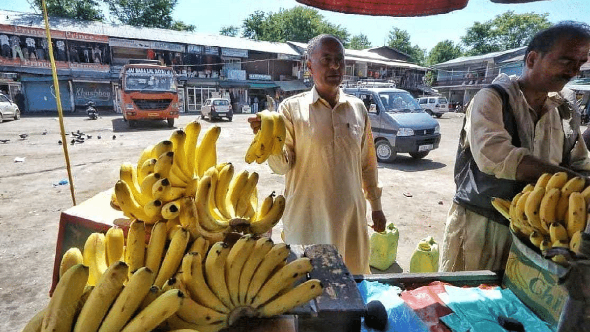Fruit seller Fayyaz Ahmad Mir is miffed with inflated power bills which he has been receiving | Praveen Jain | ThePrint
