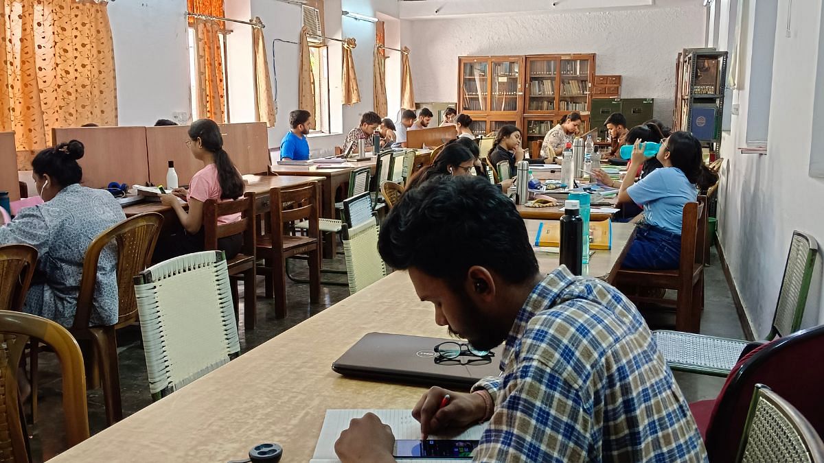 Purushottam Das Tandon library is the first thing one can find after entering the premises. It has more than 60,000 books | Almina Khatoon, ThePrint