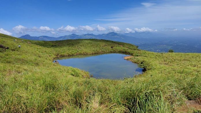 Representational image | Heart-shaped lake at the top of Chembra trek, Wayanad district, Kerala | Photo: Ravi Dwivedi | Source: Wikimedia Commons