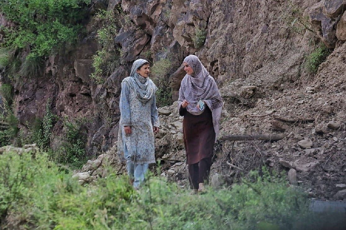 Mother and daughter coming after casting their vote at Sultan Dhaki in Uri | Praveen Jain | ThePrint
