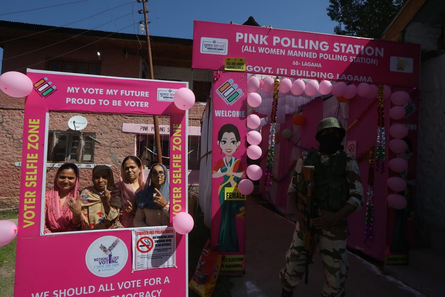 'Pink polling' station in Uri's Lagama village | Praveen Jain | ThePrint