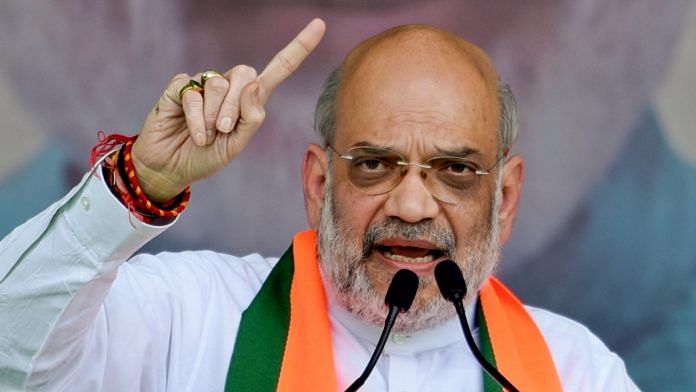 Union Home Minister Amit Shah addresses during a public meeting in support of BJP candidate from Chevella constituency Konda Vishwahwar Reddy for Lok Sabha elections, in Vikarabad district, Saturday, May 11, 2024 | PTI