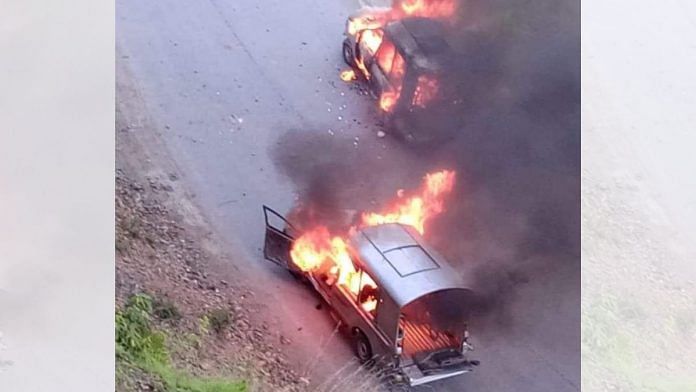 Vehicles burn as protesters clash with paramilitary forces in PoK | By special arrangement