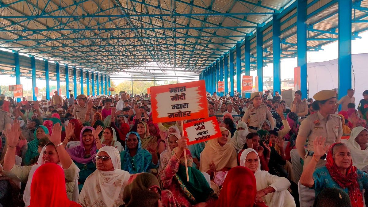 BJP supporters at Khattar’s rally | ThePrint