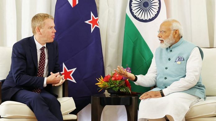 India PM Narendra Modi with New Zealand PM Chris Hipkins | X (formerly Twitter)/@PMOIndia