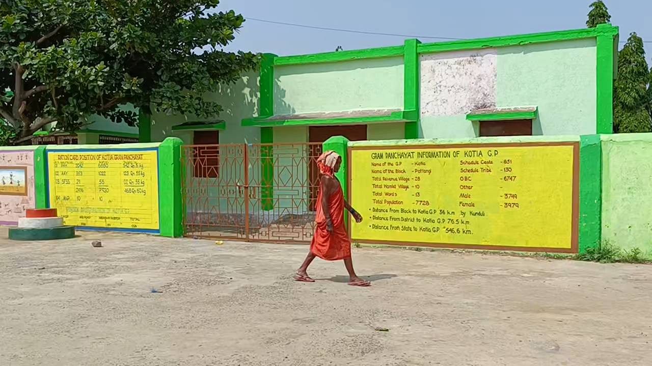 A woman walks past a local government office building in Kotia | Prasad Nichenametla | ThePrint