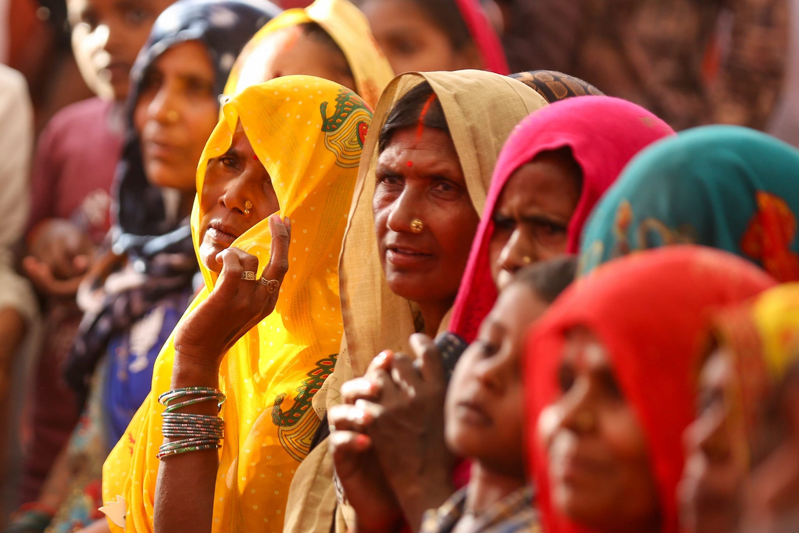 Women occupying the front row at Smriti Irani’s rally | Suraj Singh Bisht | ThePrint