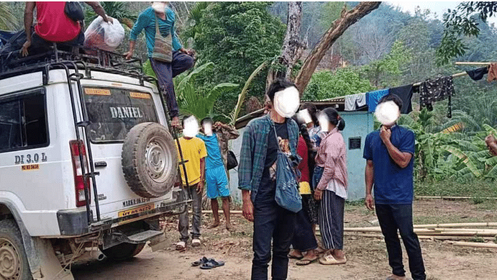 Myanmar refugees arrive in Lawngtlai district | Photo courtesy: Tahan Post