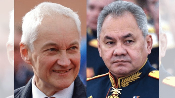 Andrey Belousov (left) replaces Sergei Shoigu (right) as Russian Defence Minister | Reuters