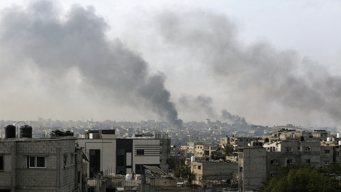 Smoke rises following Israeli strikes during an Israeli military operation in Rafah in the southern Gaza Strip | Reuters/Hatem Khaled