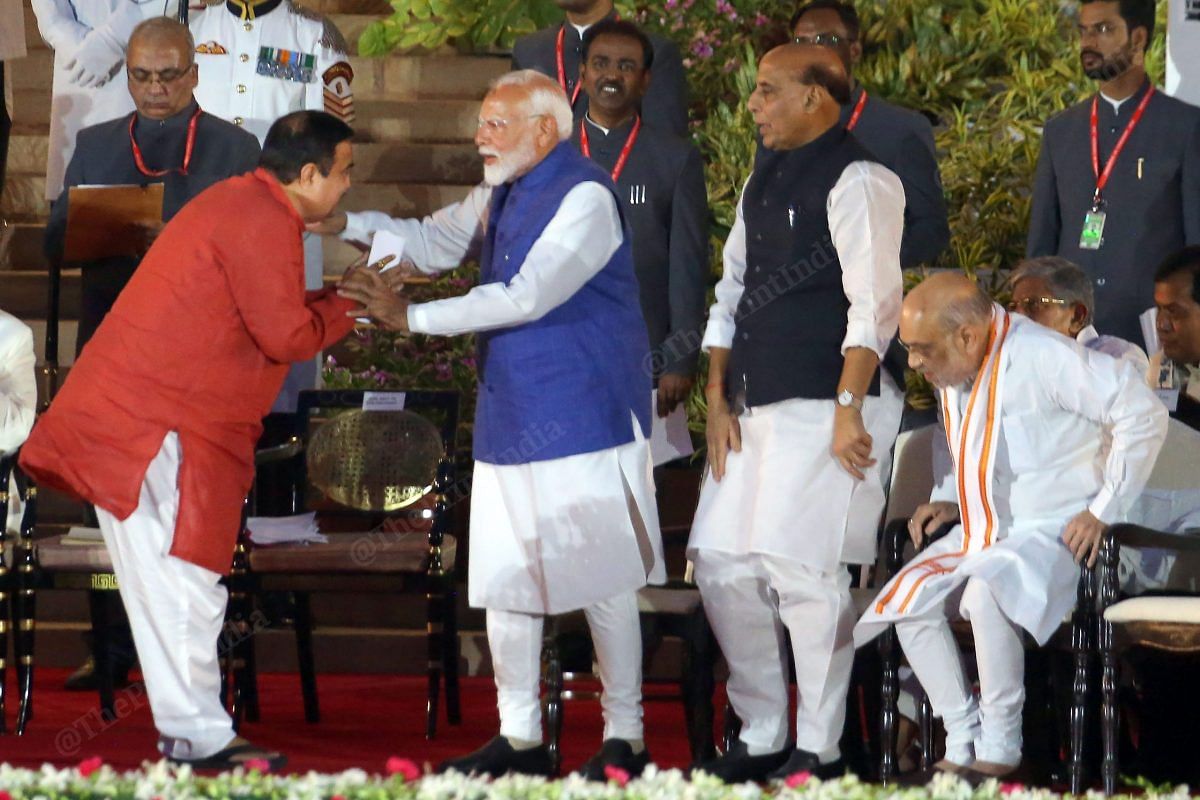PM Modi congratulates NItin Gadkari after his oath ceremony | Praveen Jain | ThePrint