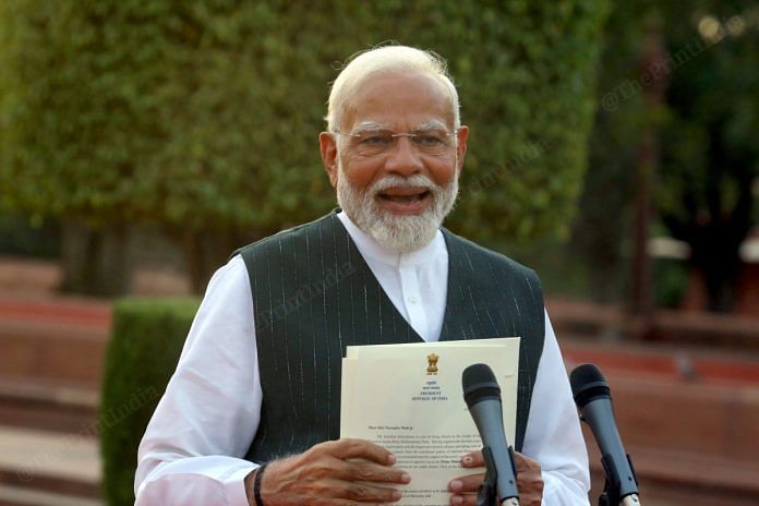 Prime Minister Narendra Modi formally secured his third term in office on June 7 | Praveen Jain | ThePrint