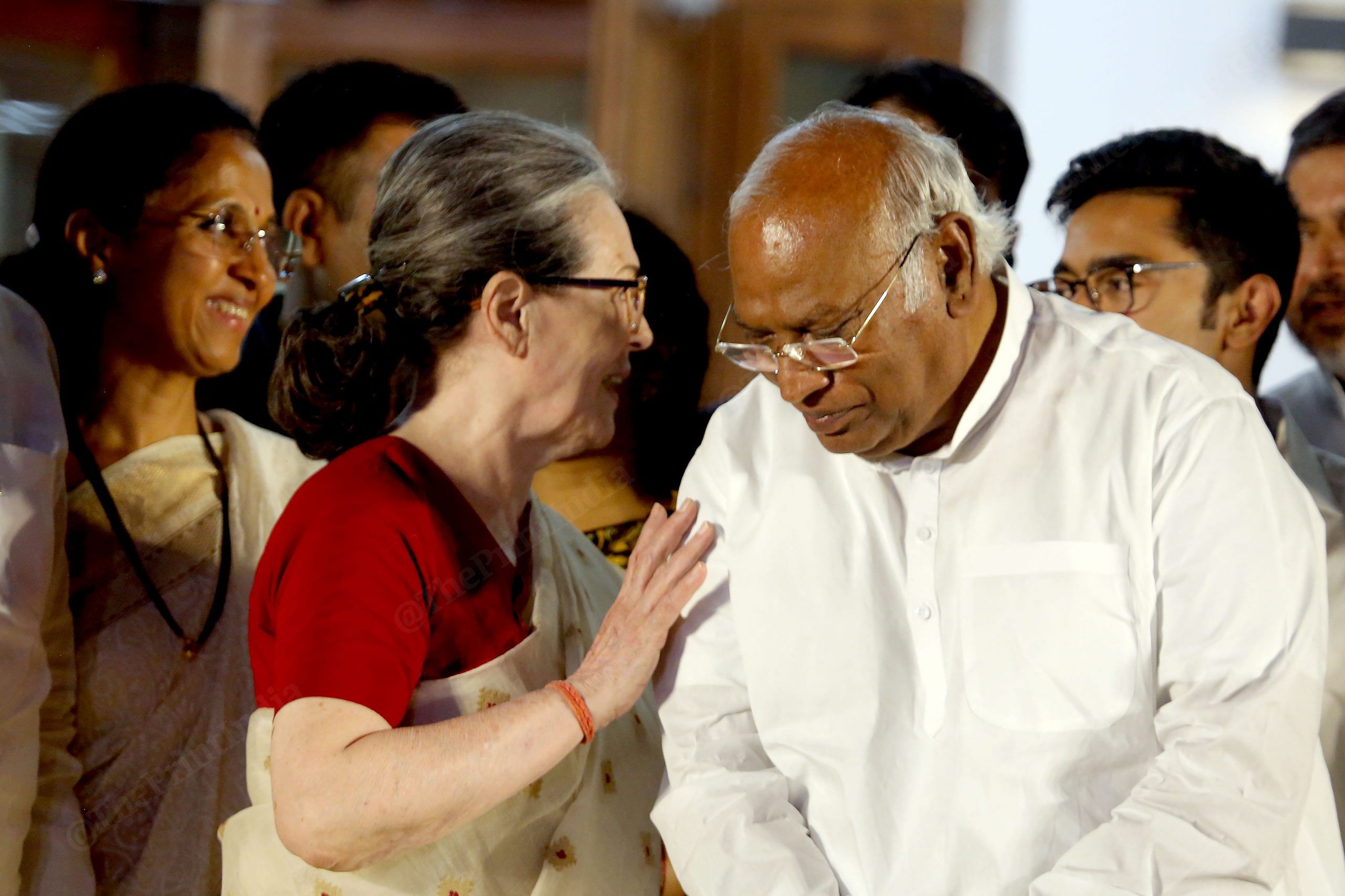 Congress leaders Mallikarjun Kharge and Sonia Gandhi | Praveen Jain | ThePrint
