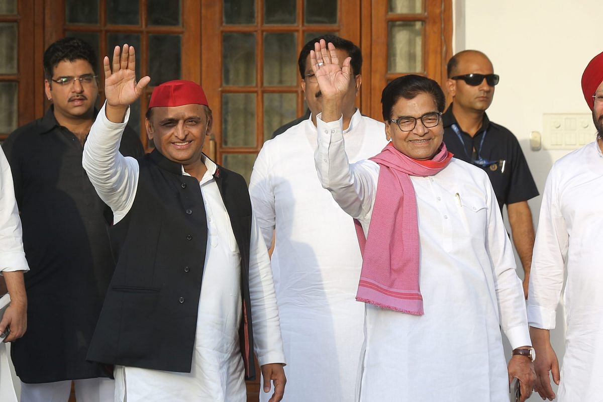 Secretary-General of the Samajwadi Party Ram Gopal Yadav, SP President Akhilesh Yadav | Suraj Singh Bisht | ThePrint