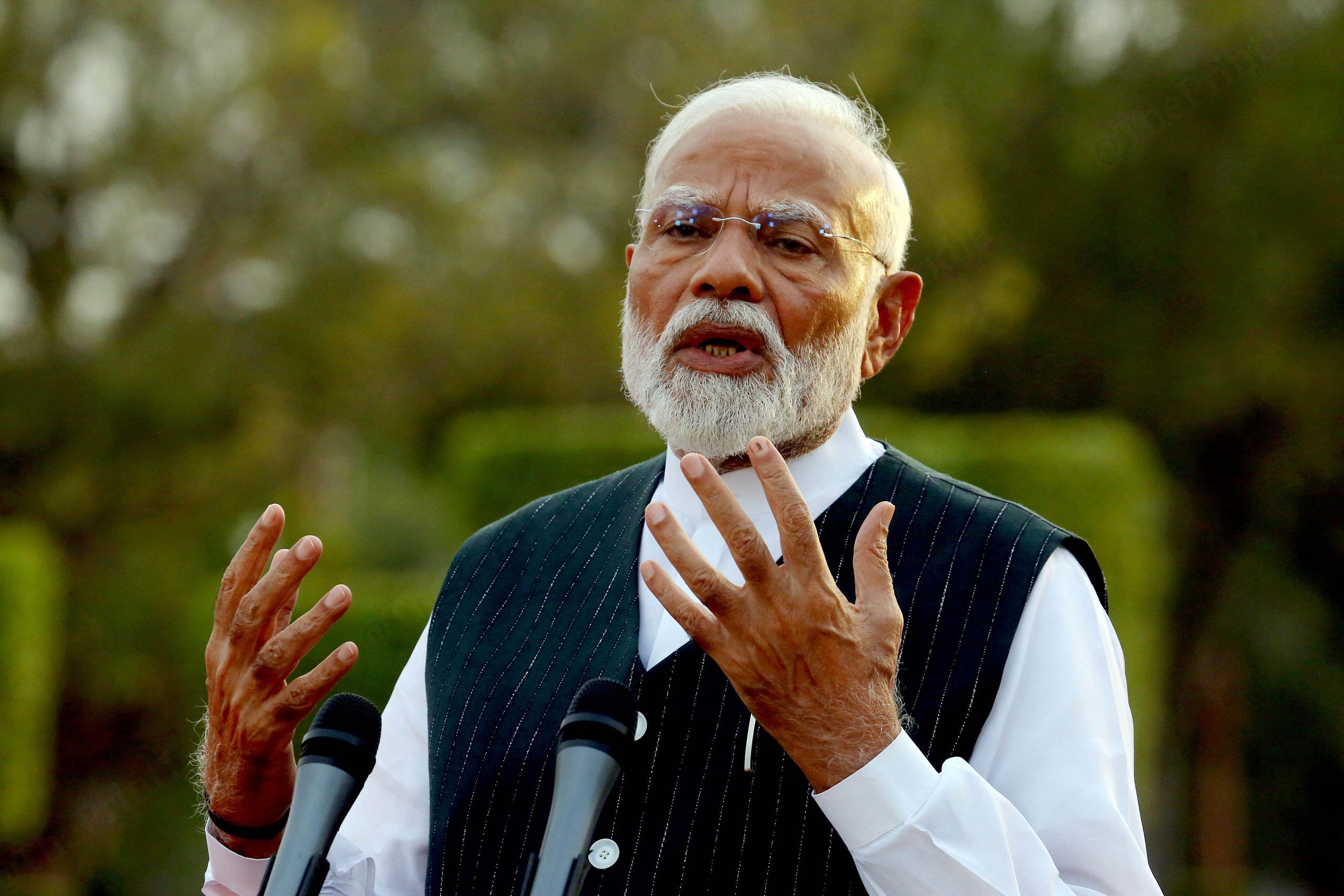 Prime Minister Narendra Modi during his speech at Rashtrapti Bhavan | Praveen Jain | ThePrint