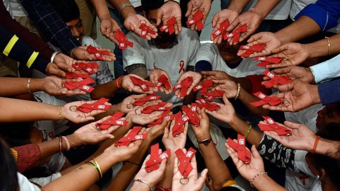 People living with HIV/AIDS organise an awareness programme | Photo: ANI