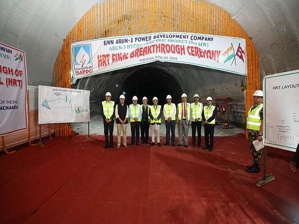 Nepal PM triggers last blast of head race tunnel of Arun-3 Hydro Electric Project