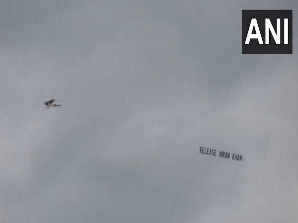 Aircraft carrying message 'Release Imran Khan' flies over stadium during IND v PAK match in New York