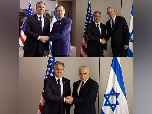 US Secy meets Yair Lapid, Benny Gantz, Isaac Herzog to stress on ceasefire agreement