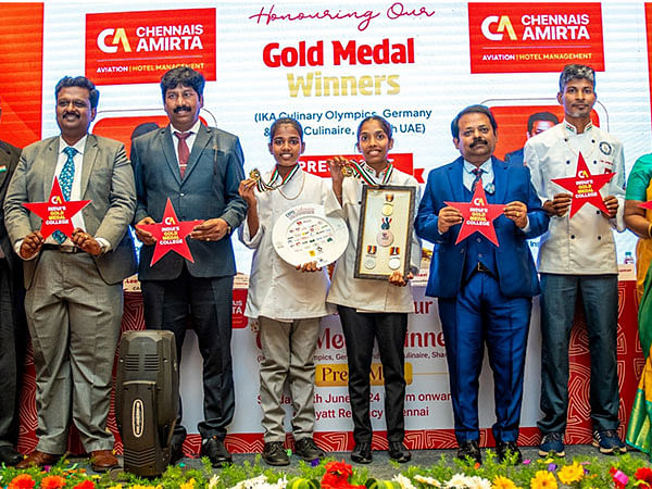 Alagappa University Honors Chennais Amirta's International Culinary Olympic Winners Sreya Aneesh and Amritha P.Sadan