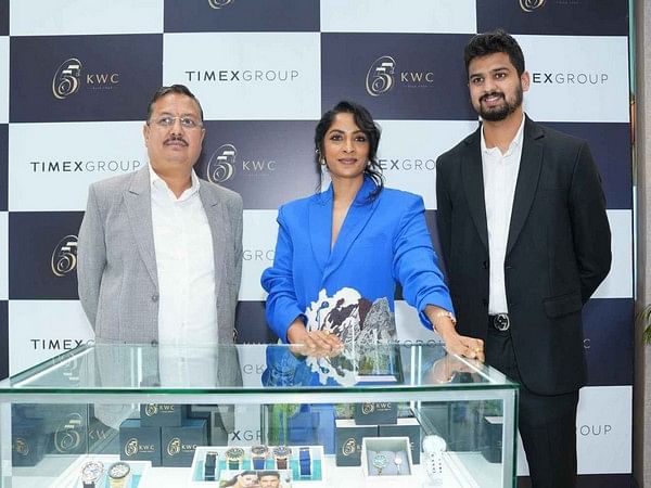 Salaar Actress Sriya Reddy unveils special edition Timex and Guess watches at Kamal watches, Aparna Mall for their 55th anniversary