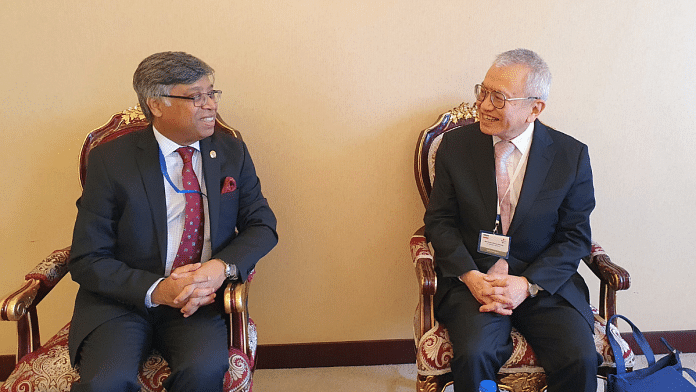 Secretary General of SAARC, Golam Sarwar (left), hold talks with his Asia Cooperation Dialogue counterpart, Pornchai Danvivathana (right) | Credit: X(formerly Twitter)/@SaarcSec