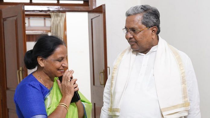 Former Zila Panchayat member Bilkis Bano with Karnataka CM Siddaramaiah | By special arrangement