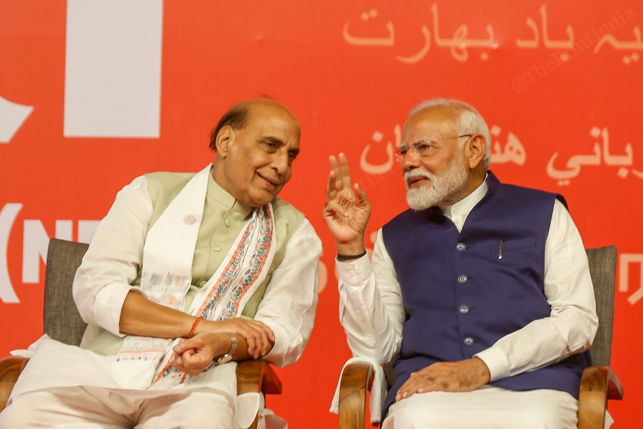 Modi with Rajnath Singh | Suraj Singh Bisht | ThePrint 