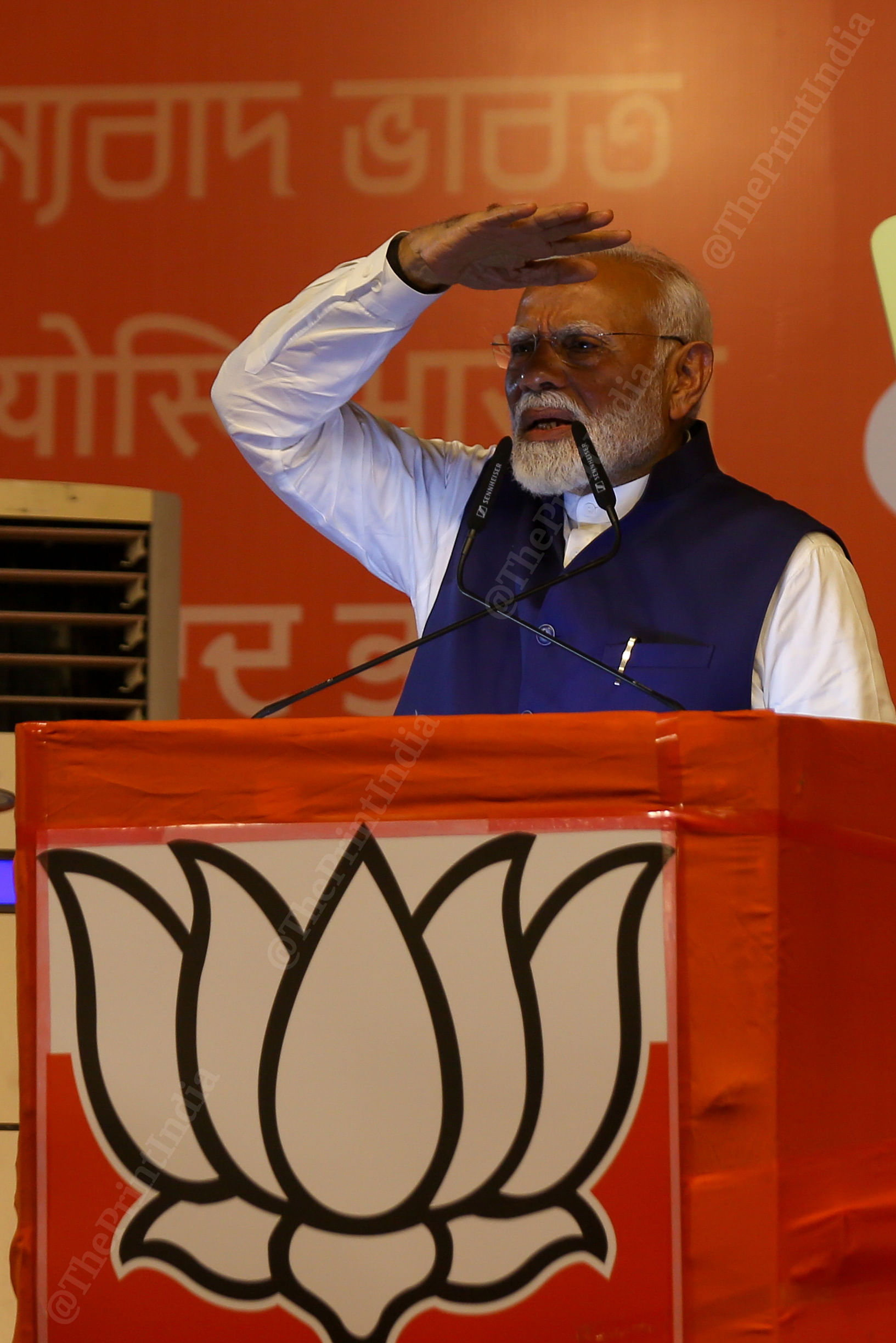 PM Modi addressing party suppoters | Suraj Singh Bisht | ThePrint