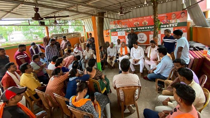 Dilip Ghosh with BJP workers in Medinipur | Sreyashi Dey | ThePrint