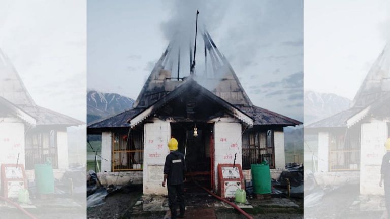 106-yr-old wooden temple in Gulmarg featured in Bollywood song ‘Jai Jai Shiv Shankar’ gutted in a fire