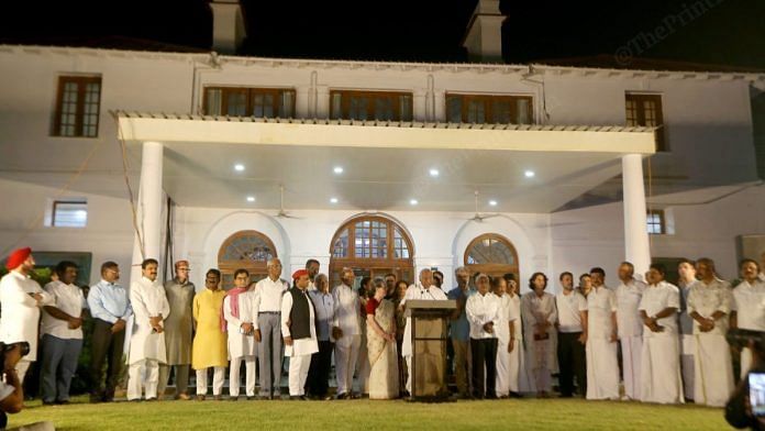 Congress President Mallikarjun Kharge addresses media after the INDIA alliance meeting | Praveen Jain | ThePrint