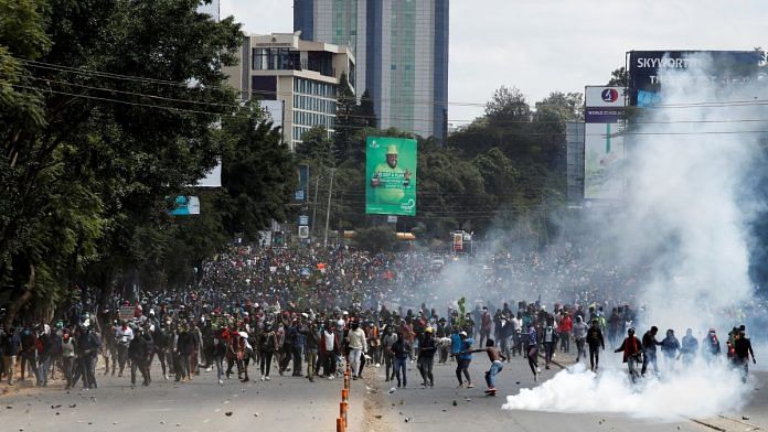 A demonstration against the proposed finance bill in Nairobi, Kenya on 25 June | Reuters