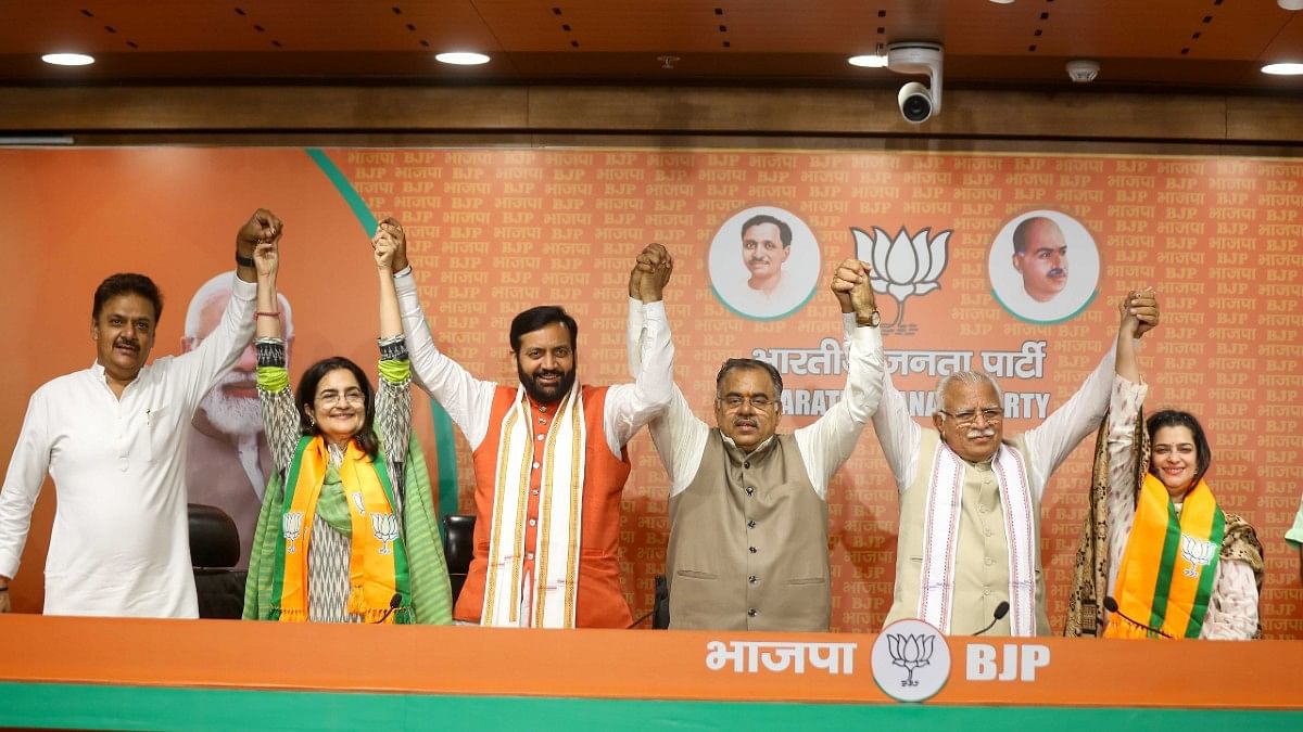 Kiran Choudhry, daughter Shruti of Bansi Lal clan join BJP ahead of Haryana polls