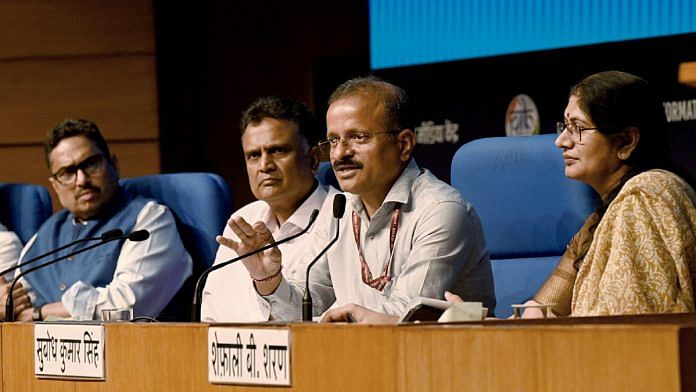 Higher Education secretary K. Sanjay Murthy & NTA director general Subodh Kumar Singh addressing press conference on NEET UG 2024 result controversy, in New Delhi, Saturday | ANI/Sanjay Sharma